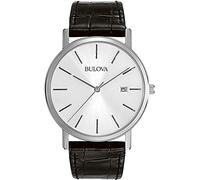Bulova Men's Analogue Quartz Watch with Leather Strap 96B104