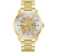 Bulova Men's Automatic Sutton Watch, Gold-Tone Stainless Steel Case & Silver-White Dial (Style: 97A201)