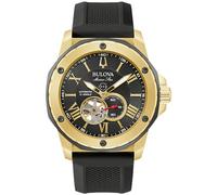 Bulova Mens Black Dial Band Automatic Movement Watch - 98A272