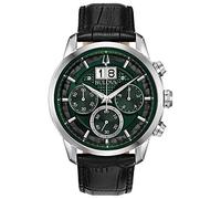 Bulova Men's Chronograph Quartz Watch with Leather Strap 96B310