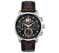 Bulova Mens Chronograph Quartz Watch with Leather Strap 96B311