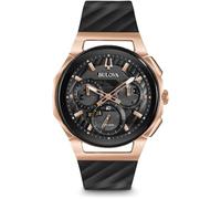 Bulova Mens Chronograph Quartz Watch with Rubber Strap 98A185