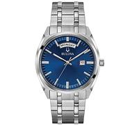Bulova Men's Classic Stainless Steel Watch with Day Date