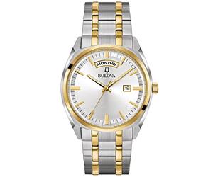 Bulova Men's Classic Surveyor 2-Hand Day/Date Quartz Watch, Luminous Hands, 39mm