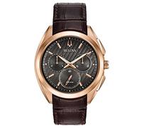 Bulova Men's Curv Collection Leather Strap Watch