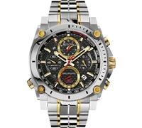 Bulova Men's Icon Precisionist Two-Tone Stainless Steel 8-Hand Chronograph with Gold and Red Accents Style: 98B228