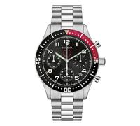 Bulova Men's Marine Star Anniversary Black Dial Stainless Steel Bracelet Watch