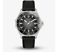 Bulova Mens Marine Star Black Rubber Strap Watch 98B465