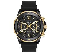 Bulova Men's Marine Star 'Series A' Chronograph Quartz Watch, Luminous Markers, Rotating Dial, 100M Water Resistant, 44mm