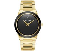 Bulova Mens Modern Millenia Gold Stainless Steel 2-Hand Quartz Watch, Black Dial Style: 97a183, Gold, Modern Millennia Quartz Gold-Tone Stainless Steel Bracelet None