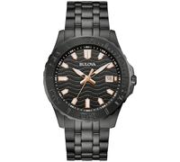 Bulova Men's Quartz Performance Watch, Black Stainless Steel Bracelet, Black Dial Style: 98B438