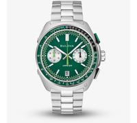 Bulova Racer Men's Chronograph Green Dial & Stainless Steel Watch
