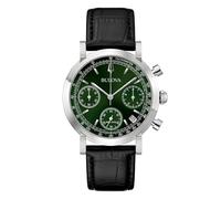 Bulova Men's Watch Chrono High Precision 262 kHz 39 mm 96B457, silver, Strap