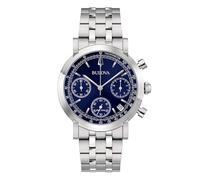 Bulova Men's Watch Chrono High Precision 262 kHz 39 mm 96B458, silver