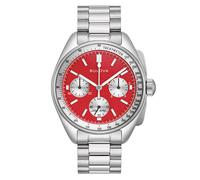 Bulova Gents Lunar Pilot Chronograph Blood Moon Stainless Steel Interchangable Leather Strap Watch