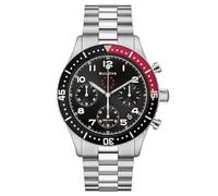 Bulova Men's Marine Star Anniversary Black Dial Stainless Steel Bracelet Watch
