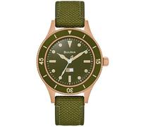 Bulova Mil-Ships Special Edition Khaki Men's Automatic Watch 98A324, brown, Modern