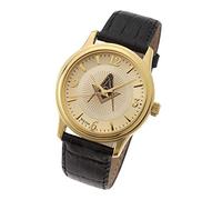 Bulova New Men's Gold Finished Masonic Blue Lodge Watch