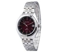 Bulova Gents Jet Star Red Dial Stainless Steel Watch