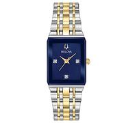 Bulova Quadra 98P177 Men's Silver-Tone & Gold-Tone Stainless Steel Band Blue Quartz Dial Watch