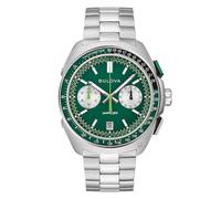 Bulova Racer Men's Chronograph Green Dial & Stainless Steel Watch