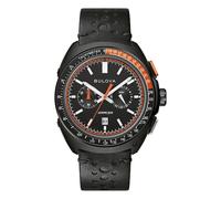 Bulova Racing Performance Men's Orange Detail Black Strap Watch