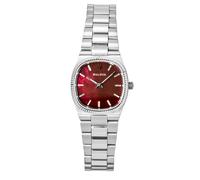 Bulova Super Seville Red Pearl Dial Quartz Casual Steel Women's Watch 96L354