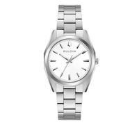 Bulova Surveyor Lady 96L347 Women's Analogue Watch 31 mm, Miyota Quartz Movement, Stainless Steel Case and Bracelet, White Dial, Sapphire Crystal
