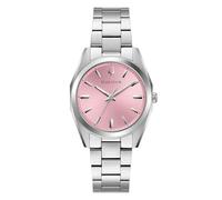 Bulova Surveyor Lady 96L348 Women's Analogue Watch 31 mm, Miyota Quartz Movement, Stainless Steel Case and Bracelet, Pink Dial, Sapphire Crystal