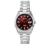 Bulova Surveyor Stainless Steel Burgundy Dial Automatic 98B422 Men's Watch