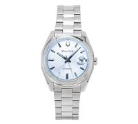 Bulova Surveyor Stainless Steel Light Blue Automatic 96B469 Mens Watch