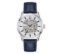 Bulova Sutton Automatic Men's White Skeleton Dial Stainless Steel Bracelet Watch
