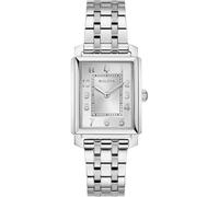 Bulova Sutton Lady 96L349 Women's Analogue Watch 25 x 37 mm, Quartz Movement GL22, Stainless Steel Case and Bracelet, Silver Dial