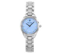 Bulova Sutton Diamond Accent Stainless Steel Light Blue Dial 96P250 Ladies Watch
