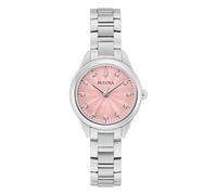 Bulova 96P249 Women's Analogue Quartz Watch with Stainless Steel Strap, Silver, Bracelet