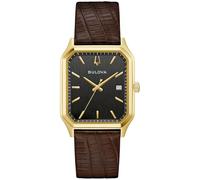 Bulova Tony Bennett We are All Here Black Dial Brown Leather Strap Watch 32mm - 97B235