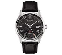 Bulova Wilton 96B387 Men's Automatic Stainless Steel Watch with Genuine Leather Strap