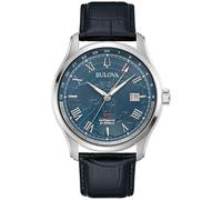 Bulova Wilton GMT Men's Automatic Blue Dial Modern Watch 96B385