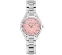 Bulova Sutton Ladies' Pink Dial Stainless Steel Bracelet Watch