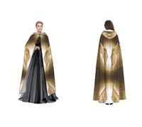 BULQAPZDF Angel Wing Full-Length Hooded Velvet Cloak For Adult Men And Women - Witch, Vampire, Devil Costume - Cosplay And Fancy Dress