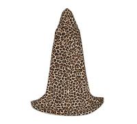 BULQAPZDF Leopard Patterned Wallpaper Print Hooded Cape For Teenagers Perfect For Fashionable And Comfortable Wear Black