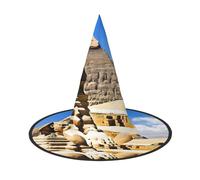 BULQAPZDF Pyramids of Egypt Halloween Witcher Hat, Halloween Witcher Party Costume Accessories