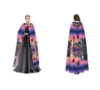 BULQAPZDF The Old Hollywood Full-Length Hooded Velvet Cloak For Adult Men And Women - Witch, Vampire, Devil Costume - Cosplay And Fancy Dress