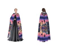 BULQAPZDF The Old Hollywood Full-Length Hooded Velvet Cloak For Adult Men And Women - Witch, Vampire, Devil Costume - Cosplay And Fancy Dress