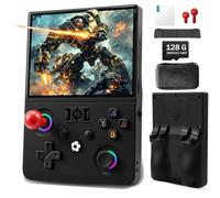 BuLuHAHA R36MAX Ⅱ 2026 NEW Upgrade Retro Handheld Game Console, 4.5 Inch Ultra Large IPS Screen Portable Gaming Console with 128G TF Card, 4000mAh Battery, Travel Entertainment Gift (R36MAX2-Black)