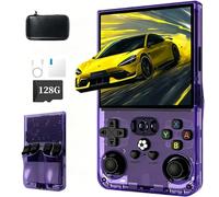 BuLuHAHA R36MAX Retro Handheld Game Console - 128G TF Card Portable Handheld Console with 4.0-Inch HD Screen,4000mAh Battery,Linux System (R36MAX-Purple)