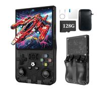 BuLuHAHA R36MAX Retro Handheld Game Console - 128G TF Card Portable Handheld Console with 4.0-Inch HD Screen,4000mAh Battery,Linux System (R36MAX-Black)