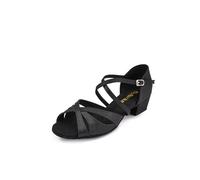 Bulunka Low Heel Ballroom Dance Shoes Salsa Latin Dancing Shoes for Social Dancer Practice Dancing 1.5 Inch Heel, 1.5"-black, 9 UK