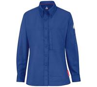 Bulwark FR Women's Iq Series Flame Resistant Midweight Comfort Woven Shirt, Royal Blue, XS