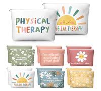 Bulyoou 14 Pcs Physical Therapist Gifts for Women Physical Therapy Month Makeup Bulk Bag Pt Appreciation Cosmetic Bag for Women Practitioner Nurse Medical Assistant Birthday Christmas Retirement